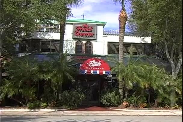 Francouzská čtvrť Restaurace v Miami — Stock video