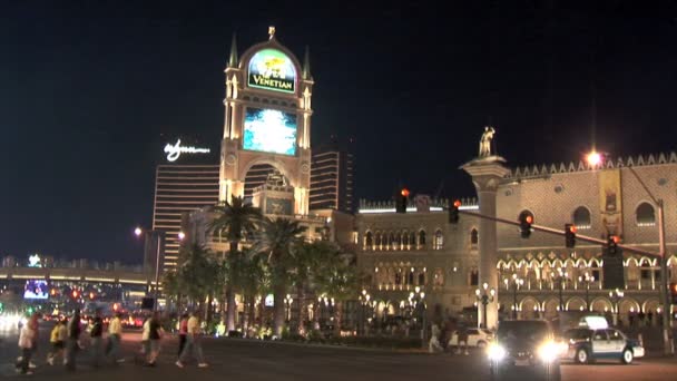 Trânsito veneziano em Las Vegas — Vídeo de Stock
