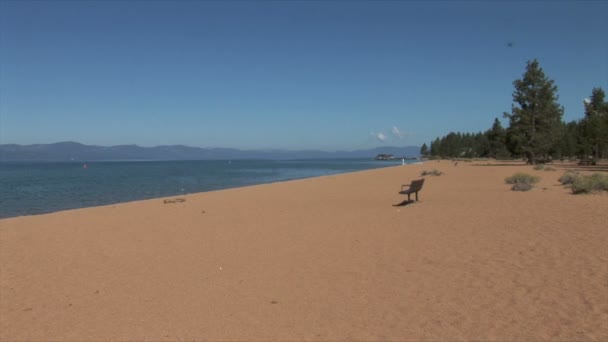 Nevada Strand am Lake Tahoe — Stockvideo