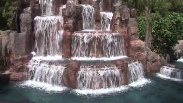 Wodospad w hotelu Wynn Las Vegas — Wideo stockowe