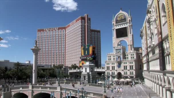 Benátský dvorek v Las Vegas — Stock video