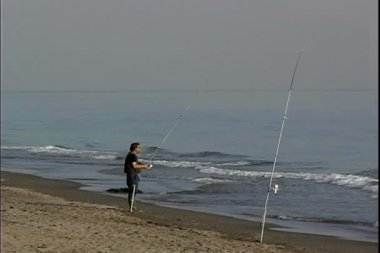 Balıkçı plaj sahil üzerinde