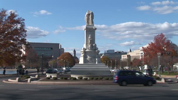 Roundabout Capitólio em Washington D.C. . — Vídeo de Stock