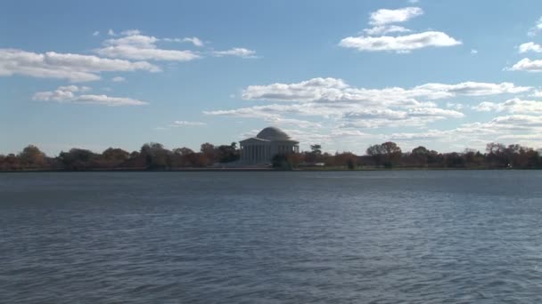 Вид на Мемориал Джефферсона в Вашингтоне . — стоковое видео
