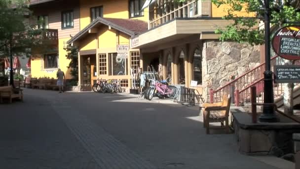 Shops in Vail city — Stock Video