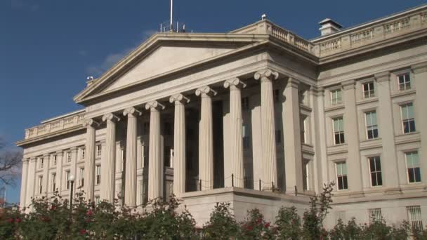 Edifício do Tesouro em Washington DC . — Vídeo de Stock