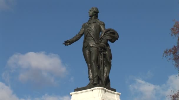 Lafayette standbeeld in Washington Dc — Stockvideo