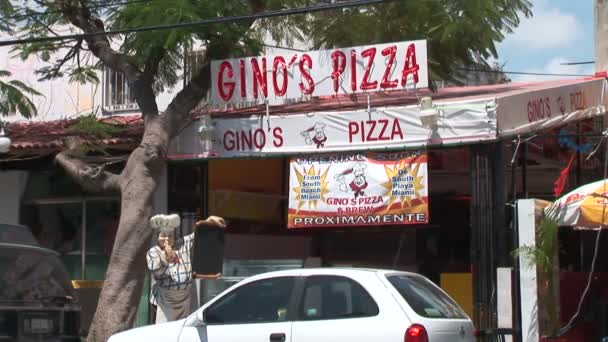 Café de pizza en Cancún — Vídeos de Stock