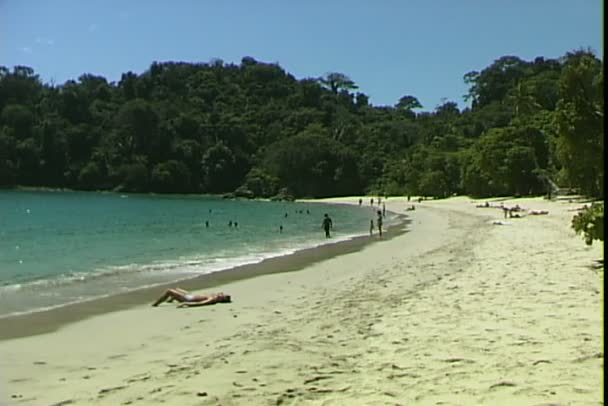 Manuel Antonio Beach Kosta Rika — Stok video