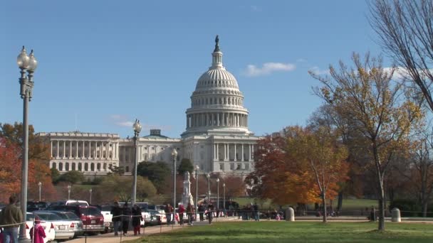 Капитолий в Вашингтоне, округ Колумбия . — стоковое видео