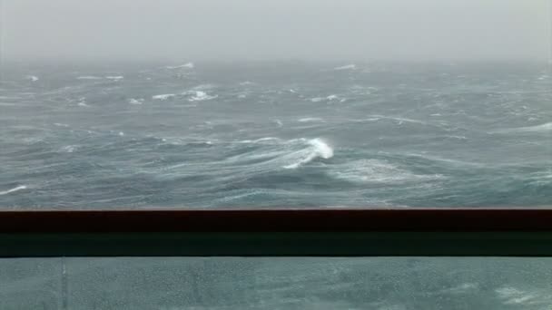 船のバルコニーから海の眺め — ストック動画