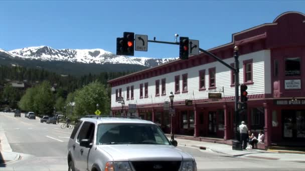 Město Breckenridge v Coloradu — Stock video