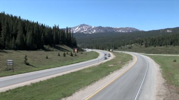 I 70 road Through Rockies — Stock Video