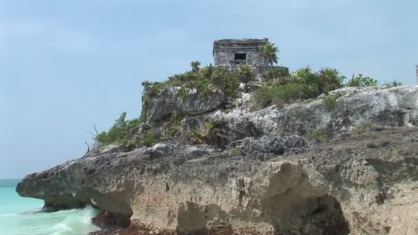 Ruínas do Templo de Tulum — Vídeo de Stock