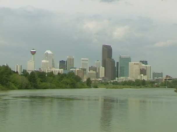 Calgary Skyline view in Canada — Stock Video