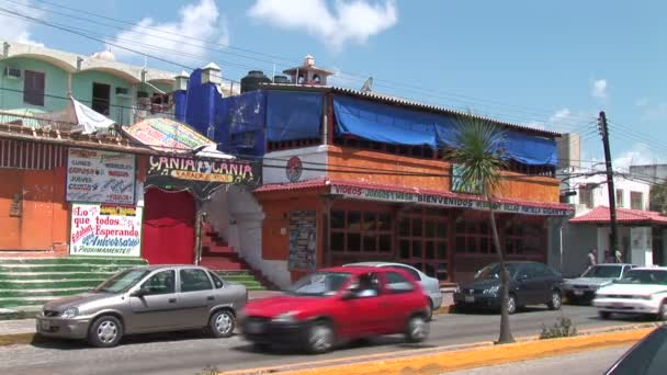 Rua na cidade de Cancún — Vídeo de Stock