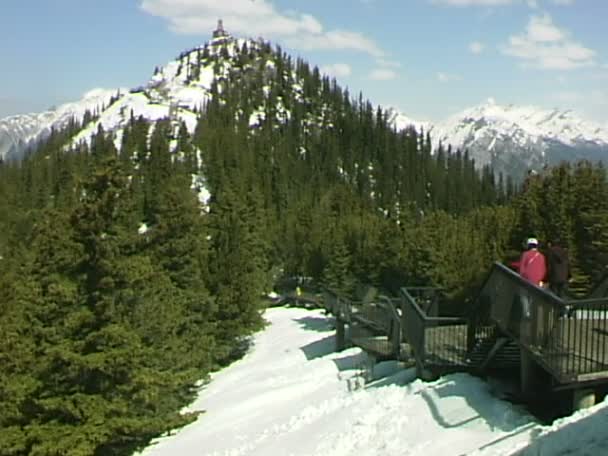 Fairmont hotel Banff adlı merdiven — Stok video