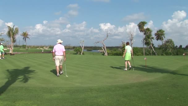 Pole golfowe w Cancun — Wideo stockowe