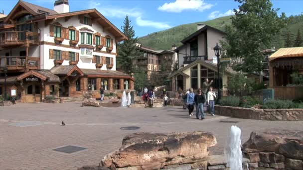 Vail stad in Colorado — Stockvideo
