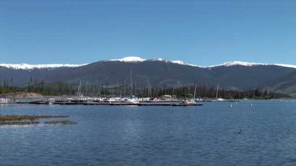 Vista da Marina de Frisco com barcos — Vídeo de Stock
