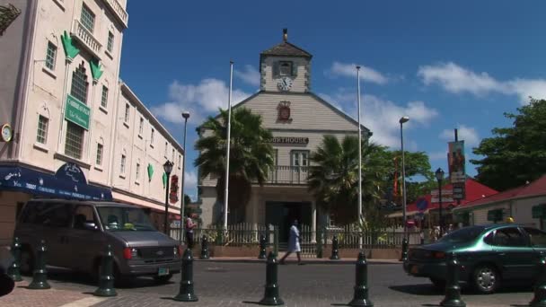 Gerichtsgebäude auf der Insel Sint Maarten — Stockvideo