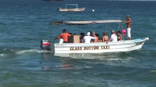 Watertaxi in Cabo San Lucas stad — Stockvideo