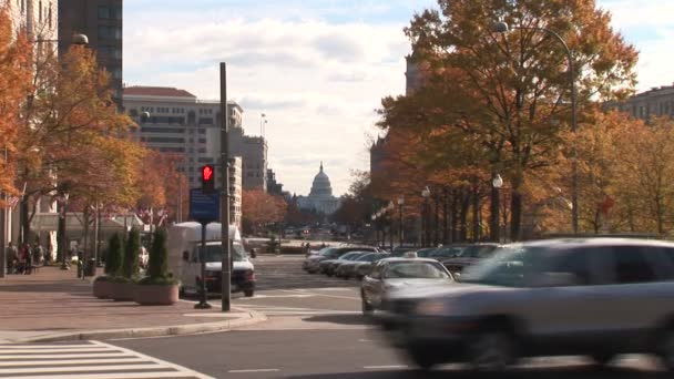 Tráfego em Washington D.C. . — Vídeo de Stock
