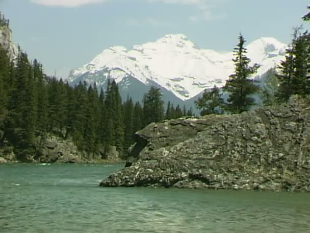 Bow řeka v Banff — Stock video