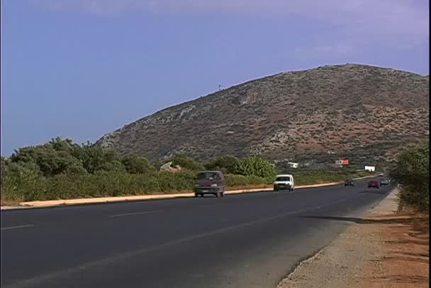 Highway on Crete island — Stock Video