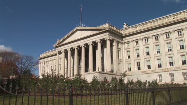 Edifício do Tesouro em Washington DC . — Vídeo de Stock