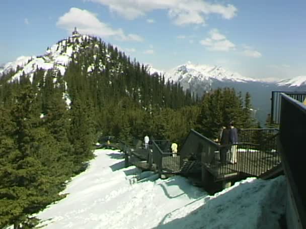 A Fairmont hotel a Banff lépcső — Stock videók