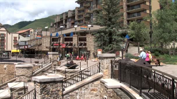 Stone Stairs at Lionshead resort — Stock Video