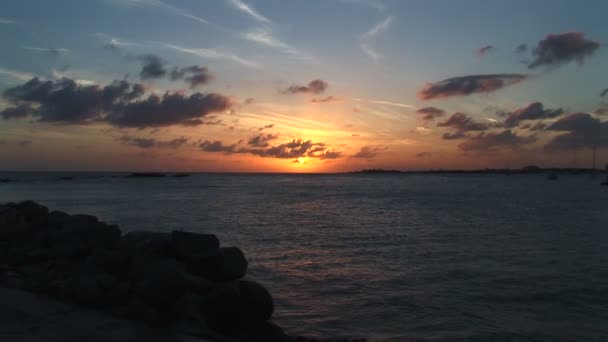 Simpson Bay at Sunset — Stock video