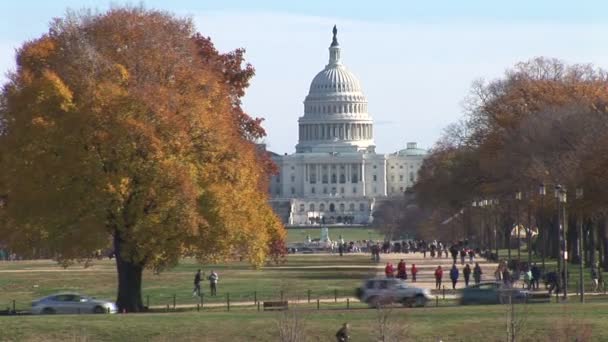 Capitol gångväg i Washington D.C. — Stockvideo