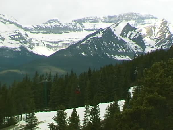 Ski Slope no Lago Louise — Vídeo de Stock