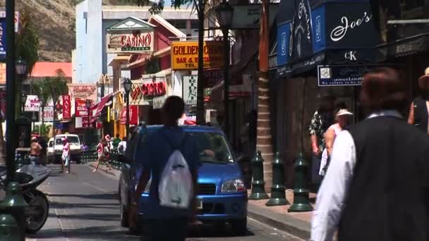 Philipsburg city på Sint Maarten ö — Stockvideo