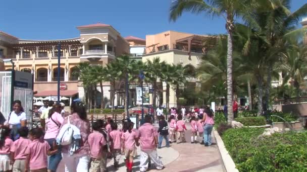 Orang-orang di kota Cabo San Lucas — Stok Video