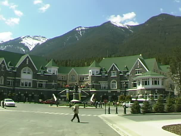 Oblast v hotelu Fairmont Banff — Stock video