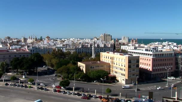 Vista de la ciudad de Cádiz — Vídeo de stock