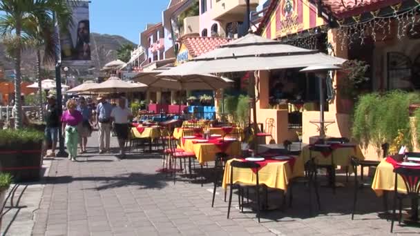 Café na Marina em Cabo San Lucas — Vídeo de Stock