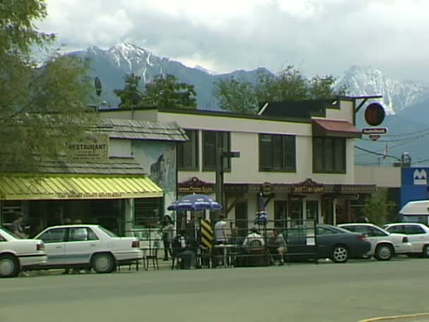 Invermere cidade rua — Vídeo de Stock