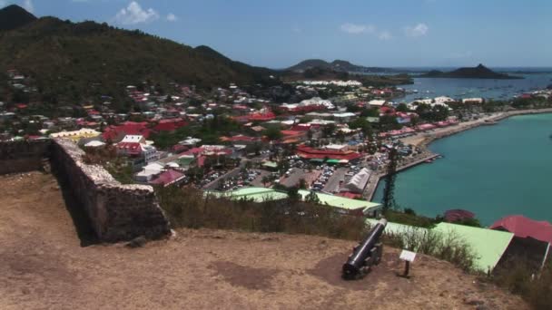 Fort St Louis on St. Martin island — Stock video