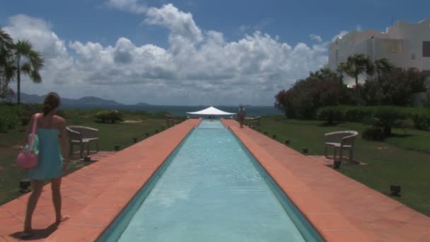 Piscina do hotel Cuisinart Resort — Vídeo de Stock