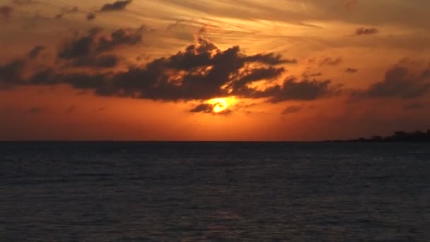 Cruise Ship balkon z widokiem na zachód słońca — Wideo stockowe