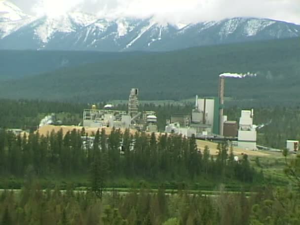 Fábrica Mineral no Canadá — Vídeo de Stock