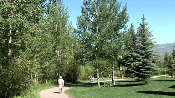 Taman bermain di Beaver Creek — Stok Video