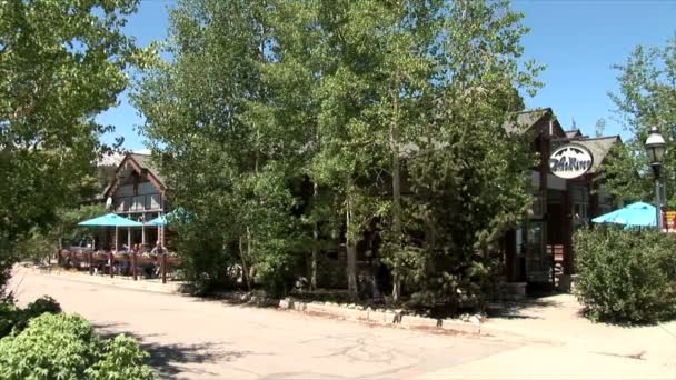 Breckenridge café en plein air — Video