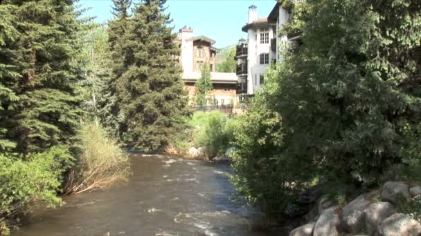 Gore Creek près des maisons — Video