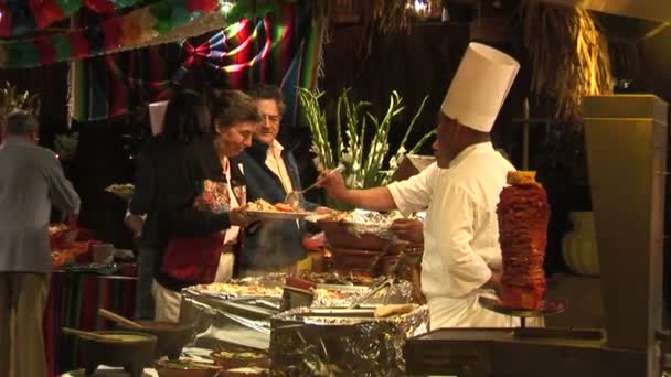 Buffet di Hotel Fiesta — Stok Video