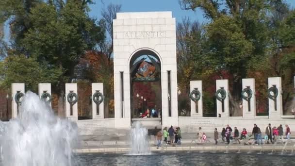 World War Ii emlékmű Washington DC. — Stock videók